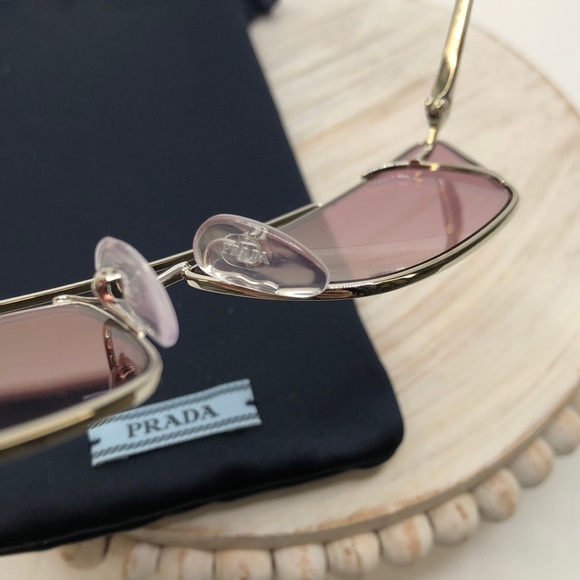 Prada Ultravox Silver PR64US Cat Eye Sunglasses - Picture 4 of 9